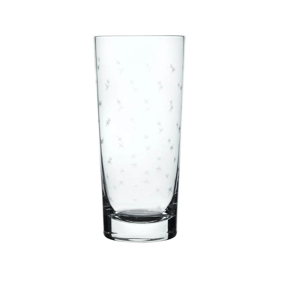 A Set Of Four Crystal Highballs with Spears Design