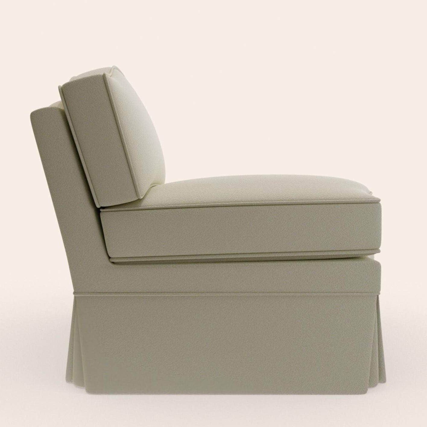 Felix Slipper Chair, Nougat Boucle