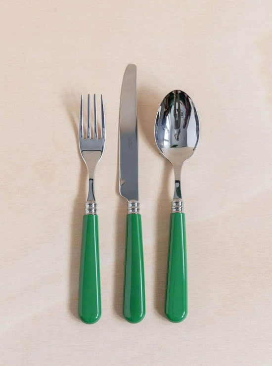 Green Dinner Cutlery Set - 12 pieces
