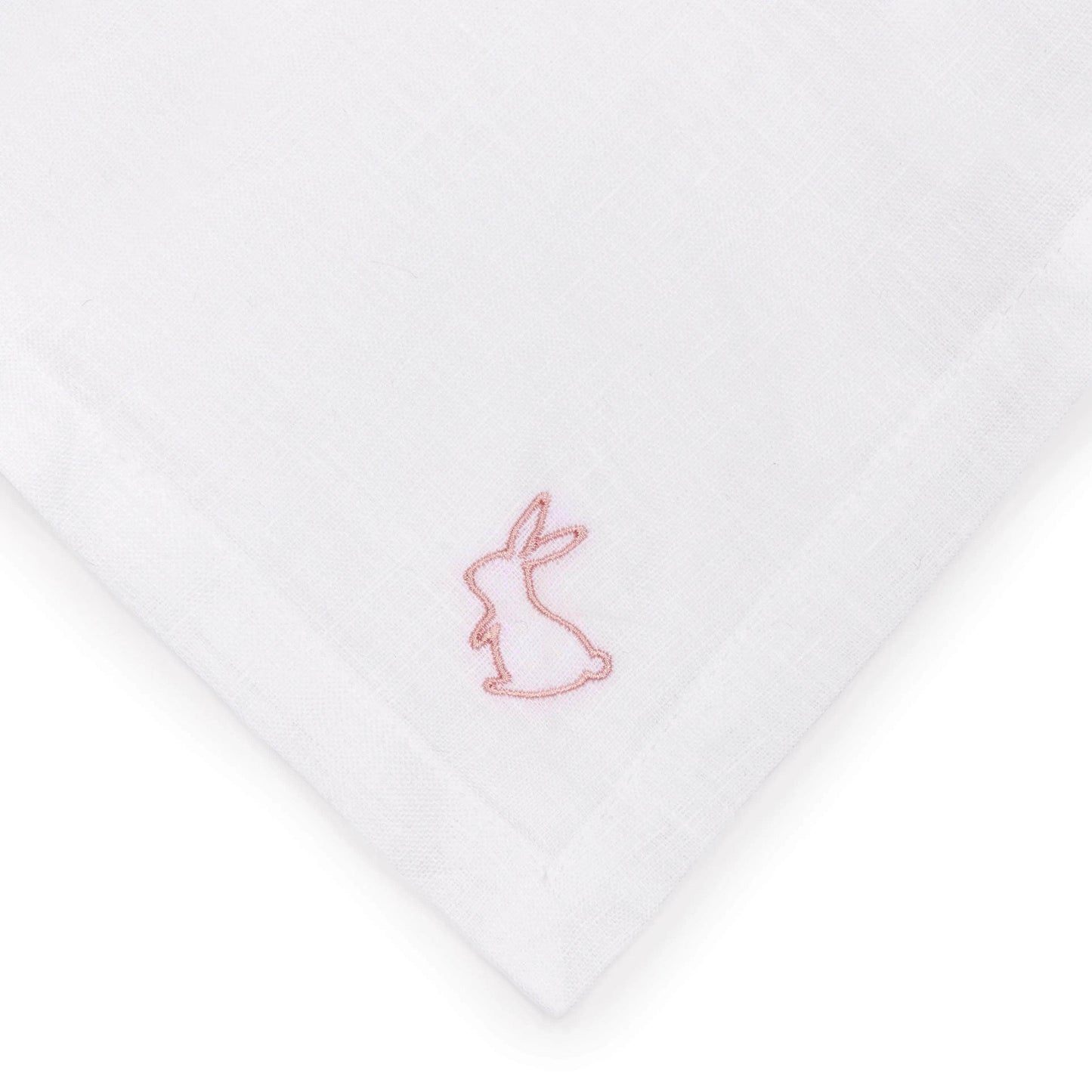Embroidered Bunny Napkins, Set of Four