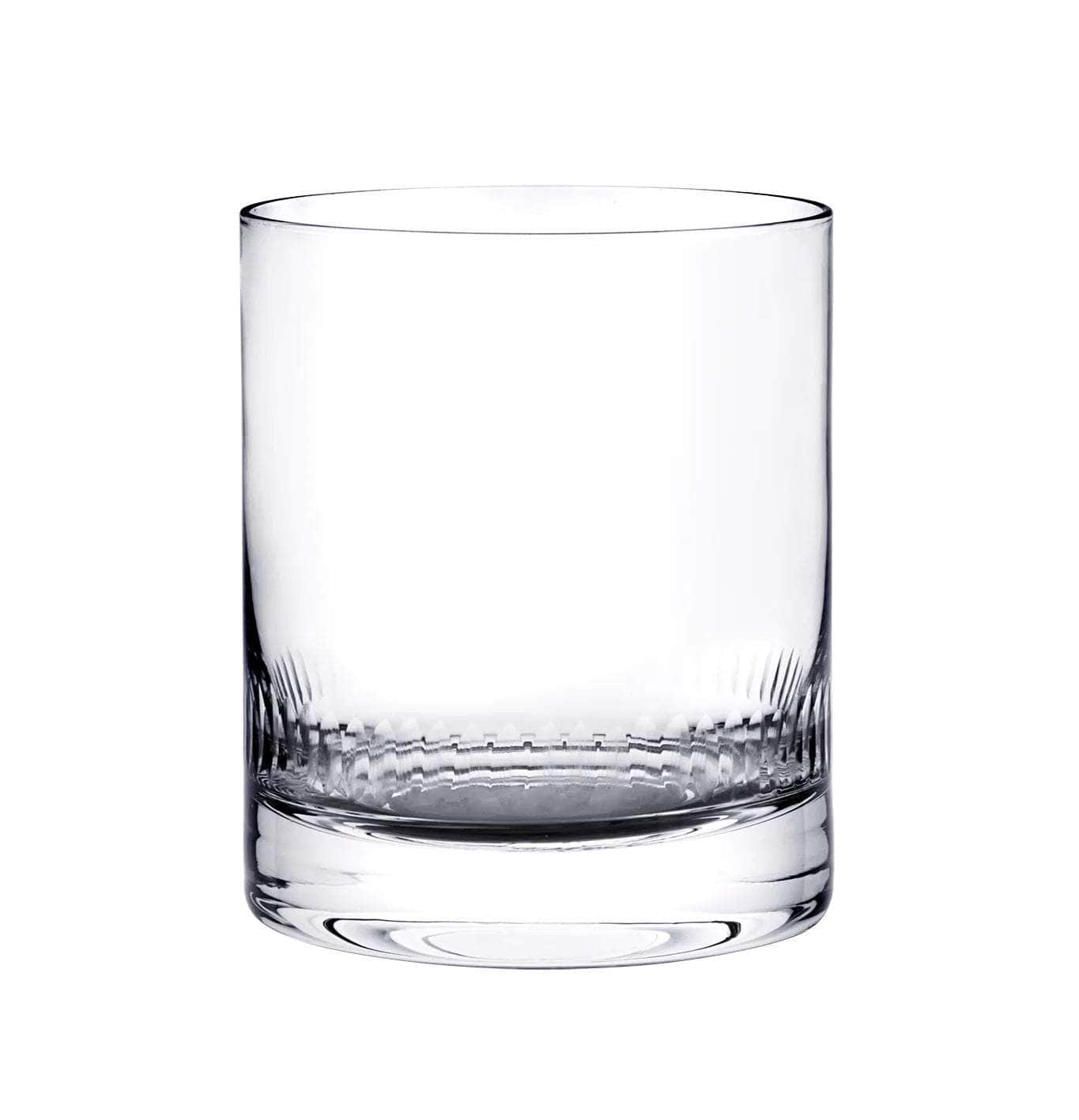 A Pair of Crystal Whisky Glasses with Spears Design