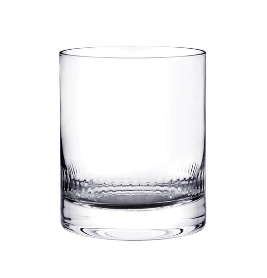 A Pair of Crystal Whisky Glasses with Spears Design