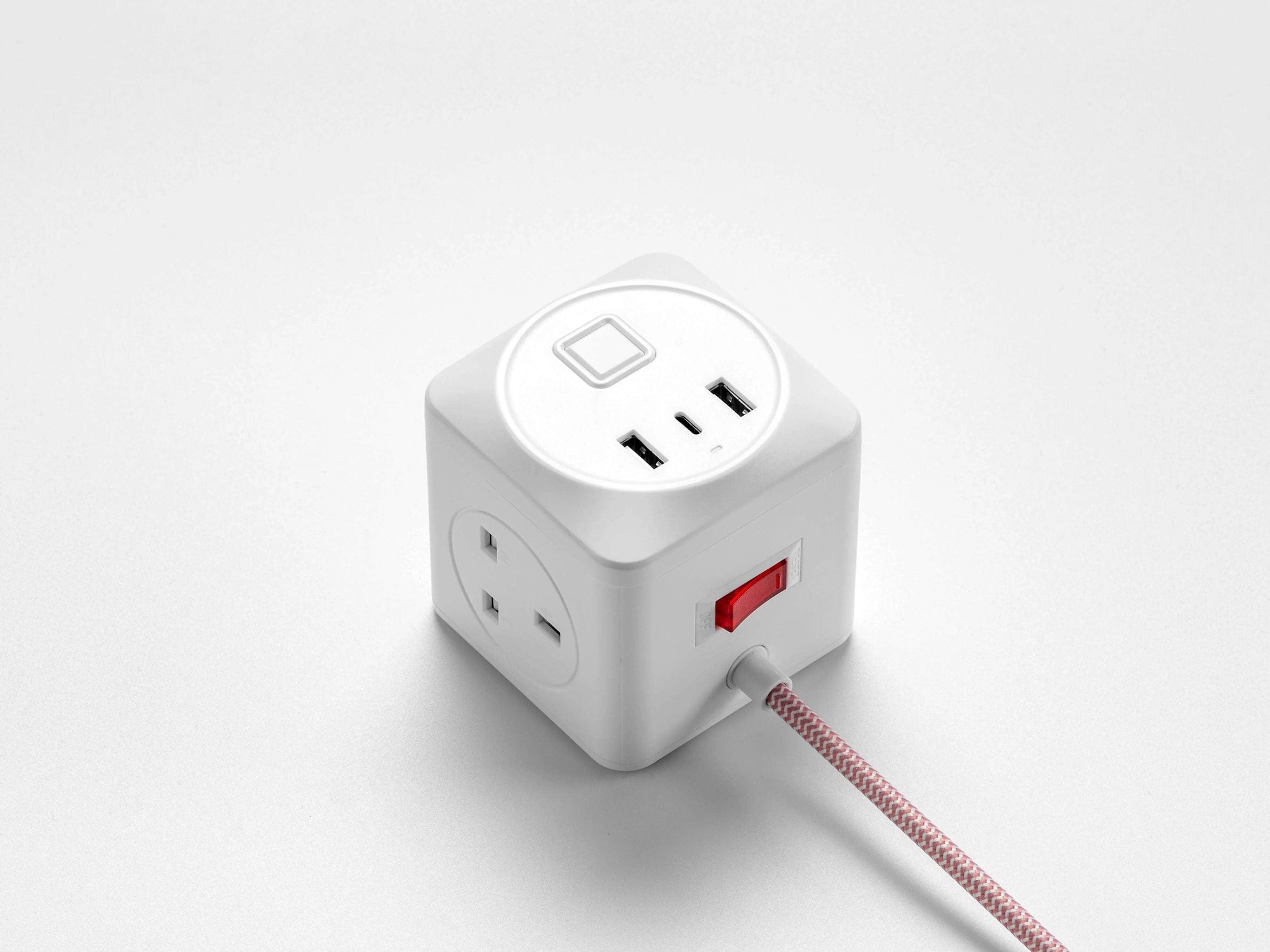 Pink fabric extension lead