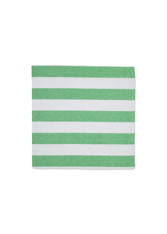 Lush Green Stripe Napkins (Set of 2)