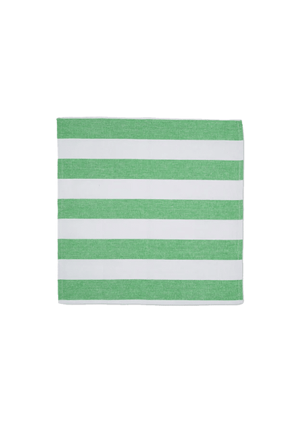 Lush Green Stripe Napkins (Set of 2)