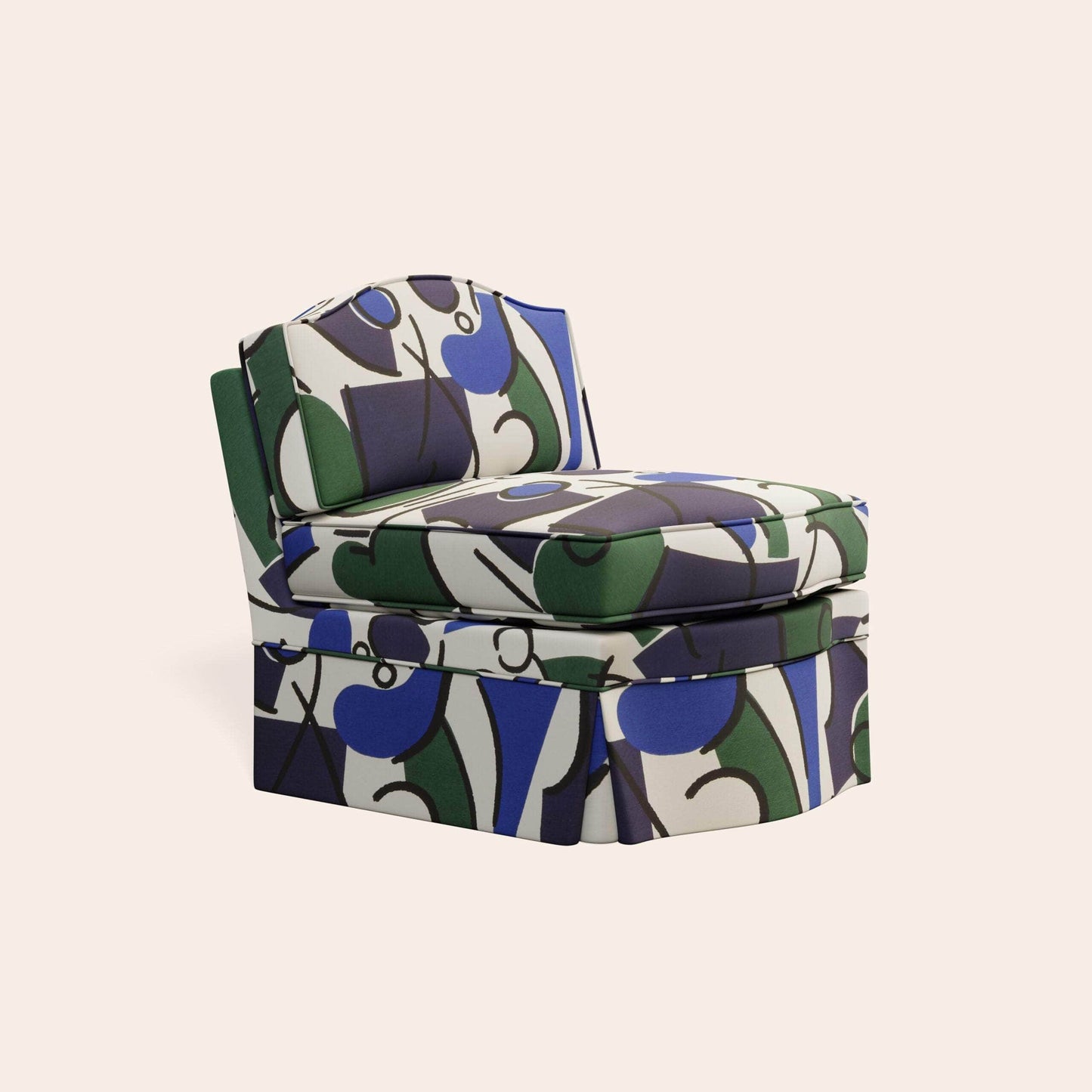 Felix Slipper Chair, Seaweed