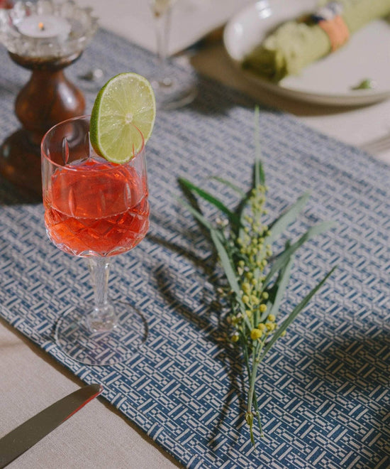 Pure Linen Parquet Table Runner