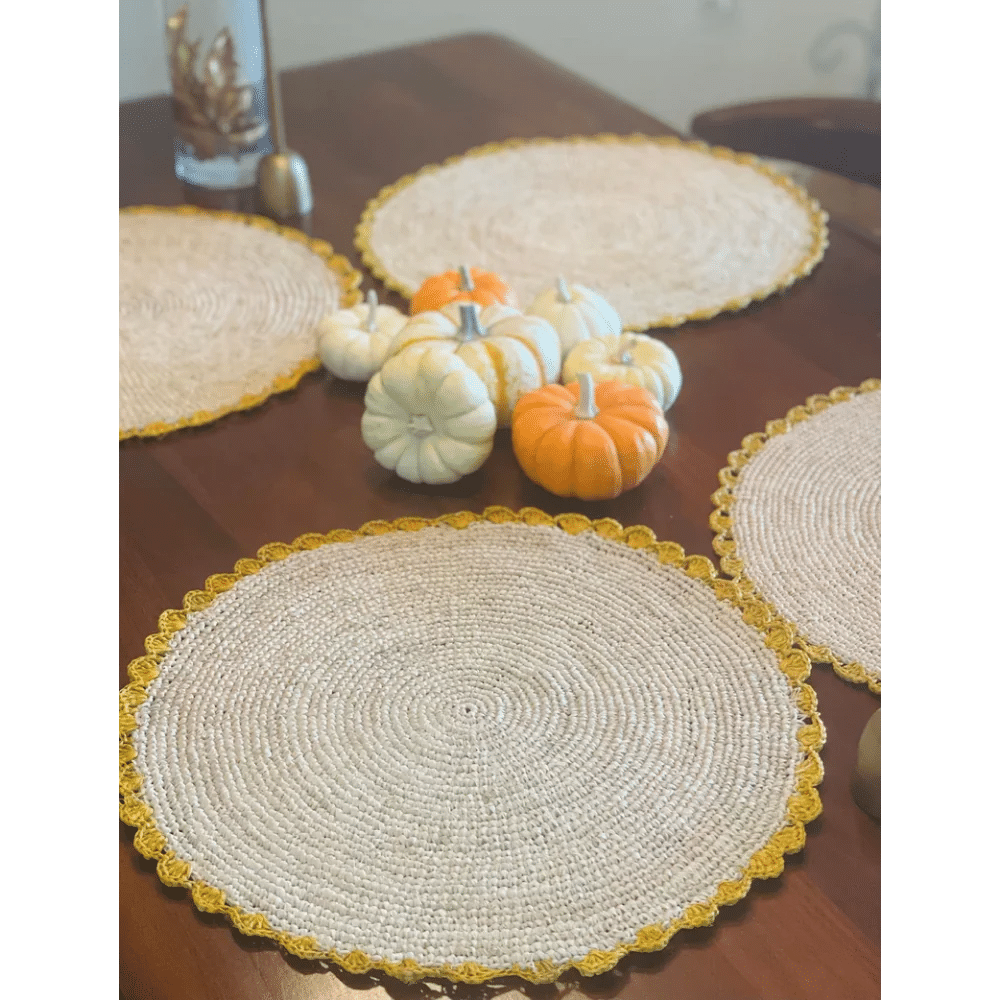 Marigold Raffia Placemat