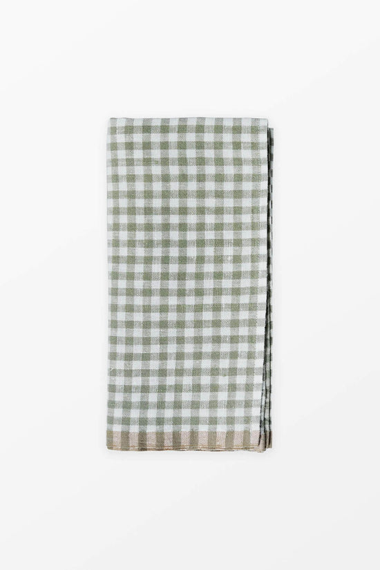 Green Gingham linen Napkin