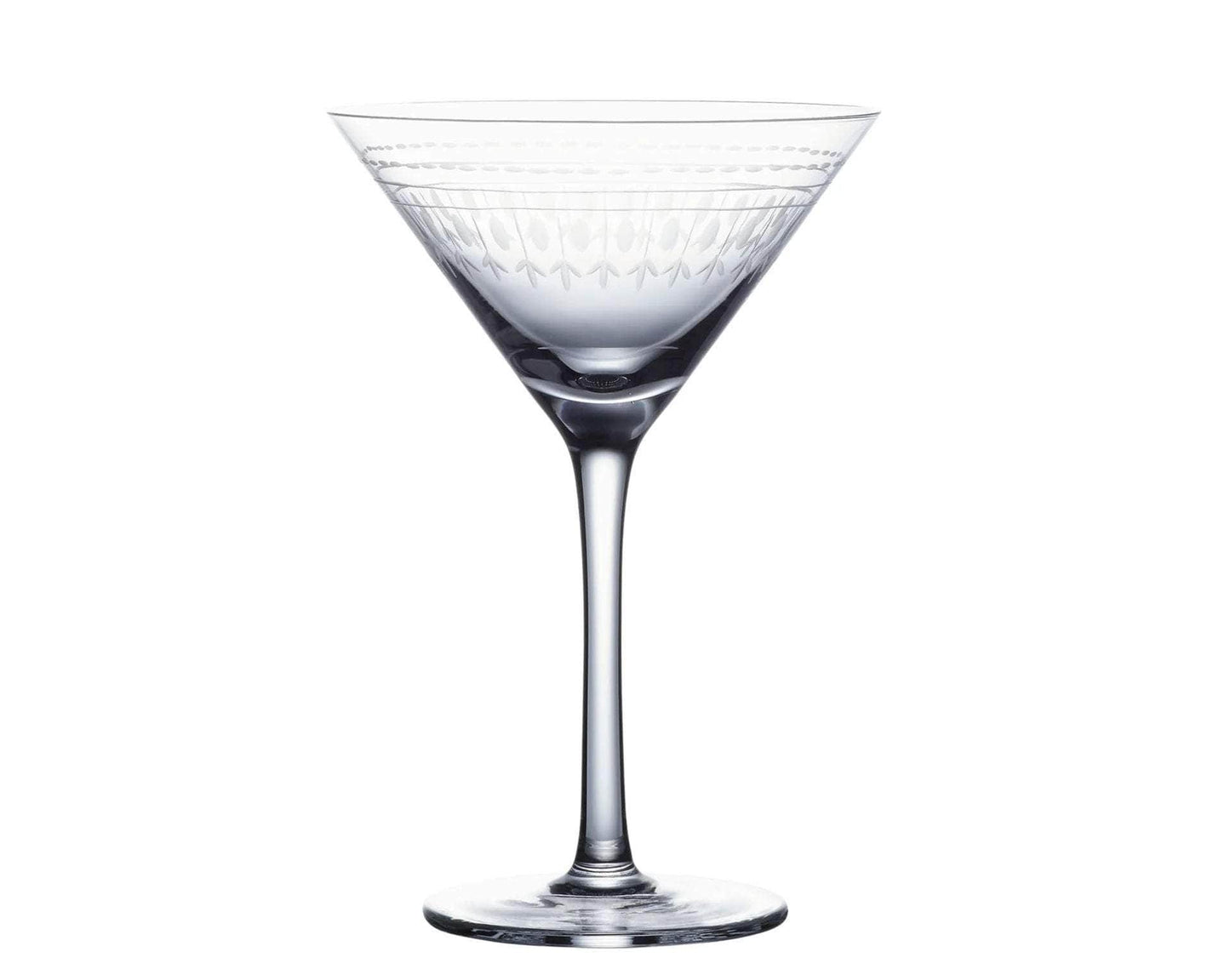 Load image into Gallery viewer, A Pair of Crystal Martini Glasses with Ovals Design
