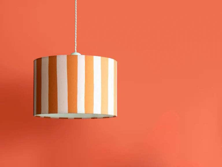 Pink stripes print lamp shade