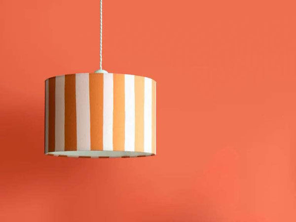 Pink stripes print lamp shade