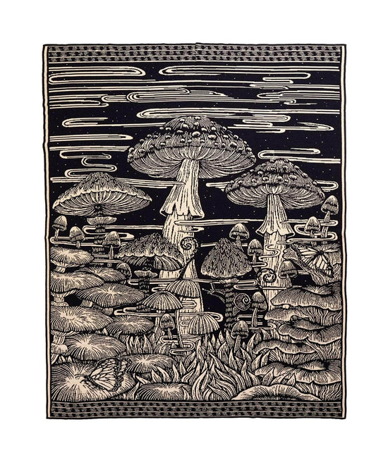 Mystic Mycelium Wool Blanket