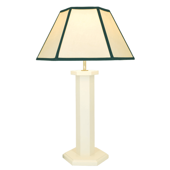 Load image into Gallery viewer, Hexagon Table Lamp - Oyster White
