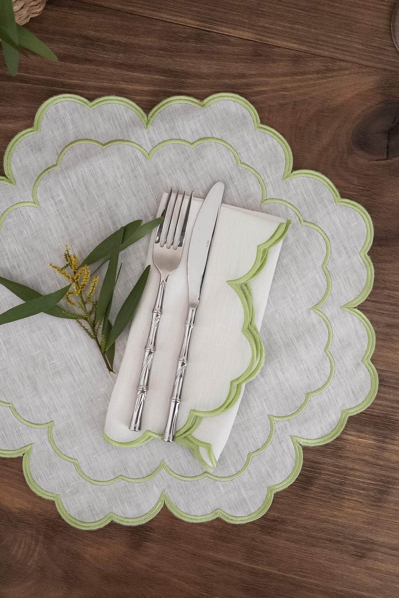 Iris Green Napkins