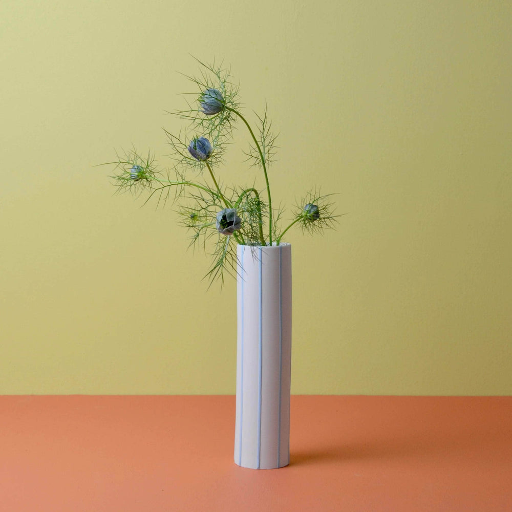Striped Vase Blue