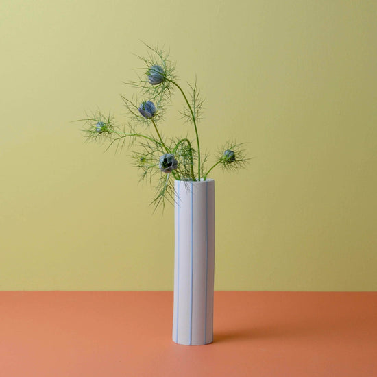 Striped Vase Blue