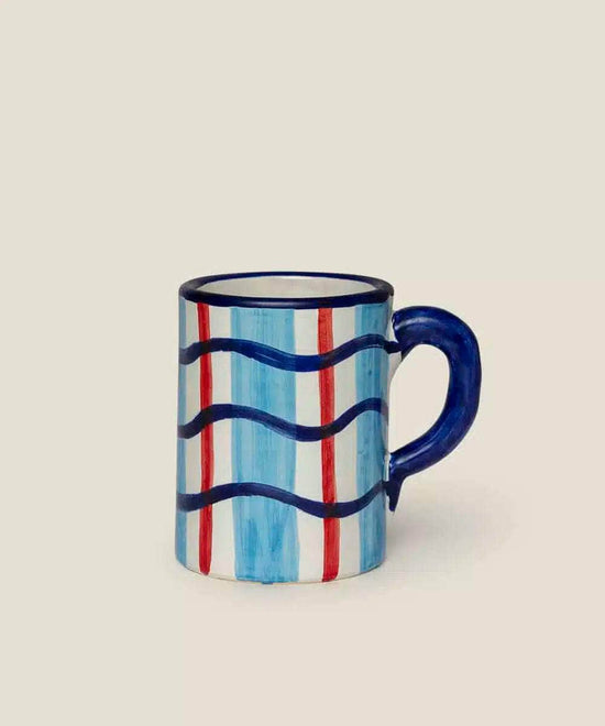 Load image into Gallery viewer, Blue Wavy-Lines Mug
