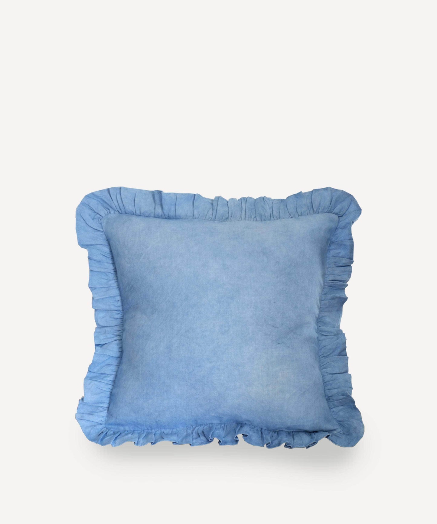 Load image into Gallery viewer, Square Ruffles Cushion in Blue
