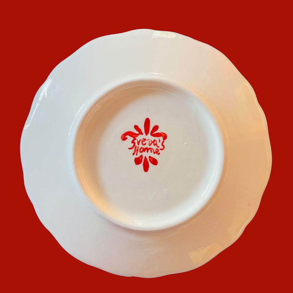 Ceramic "I only substitute Caviar with Truffles" Scalloped Plate | Set of 6