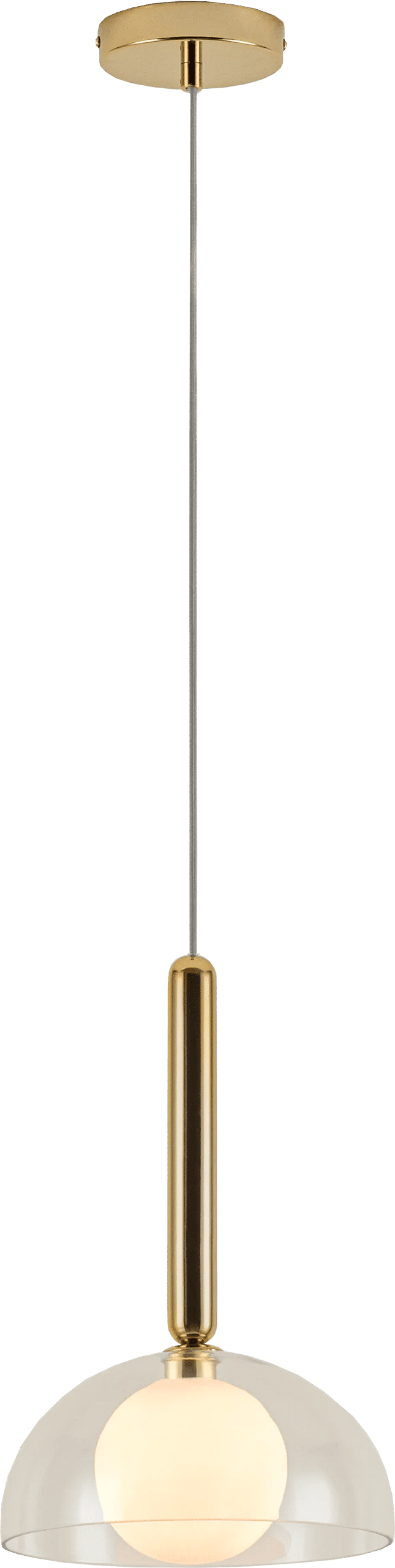 Clear glass dome ceiling light