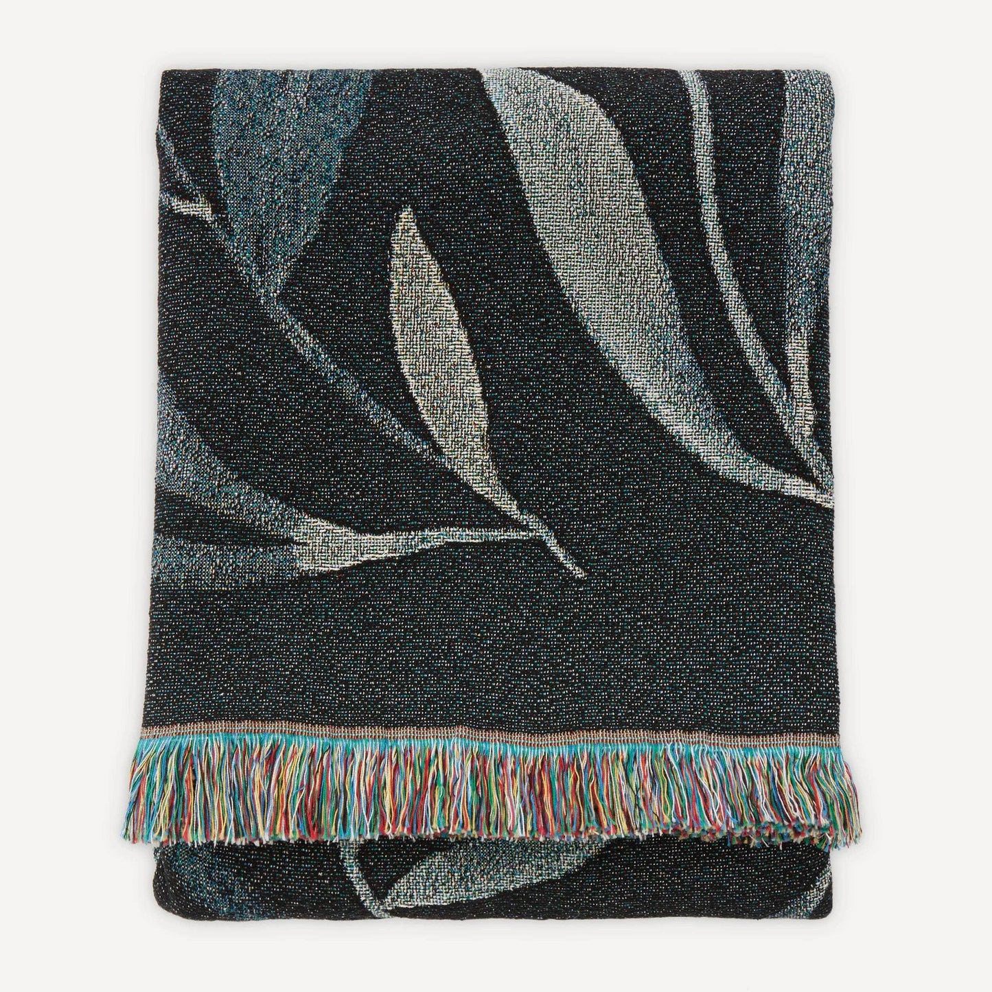 Bloom (Dark Mint) Recycled Cotton Woven Throw