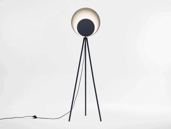 Charcoal grey diffuser floor lamp