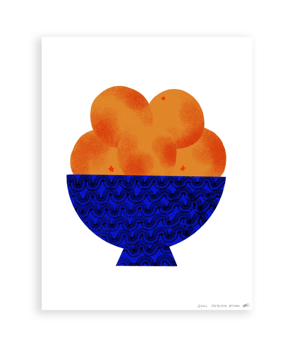 Orange Bowl Art Print