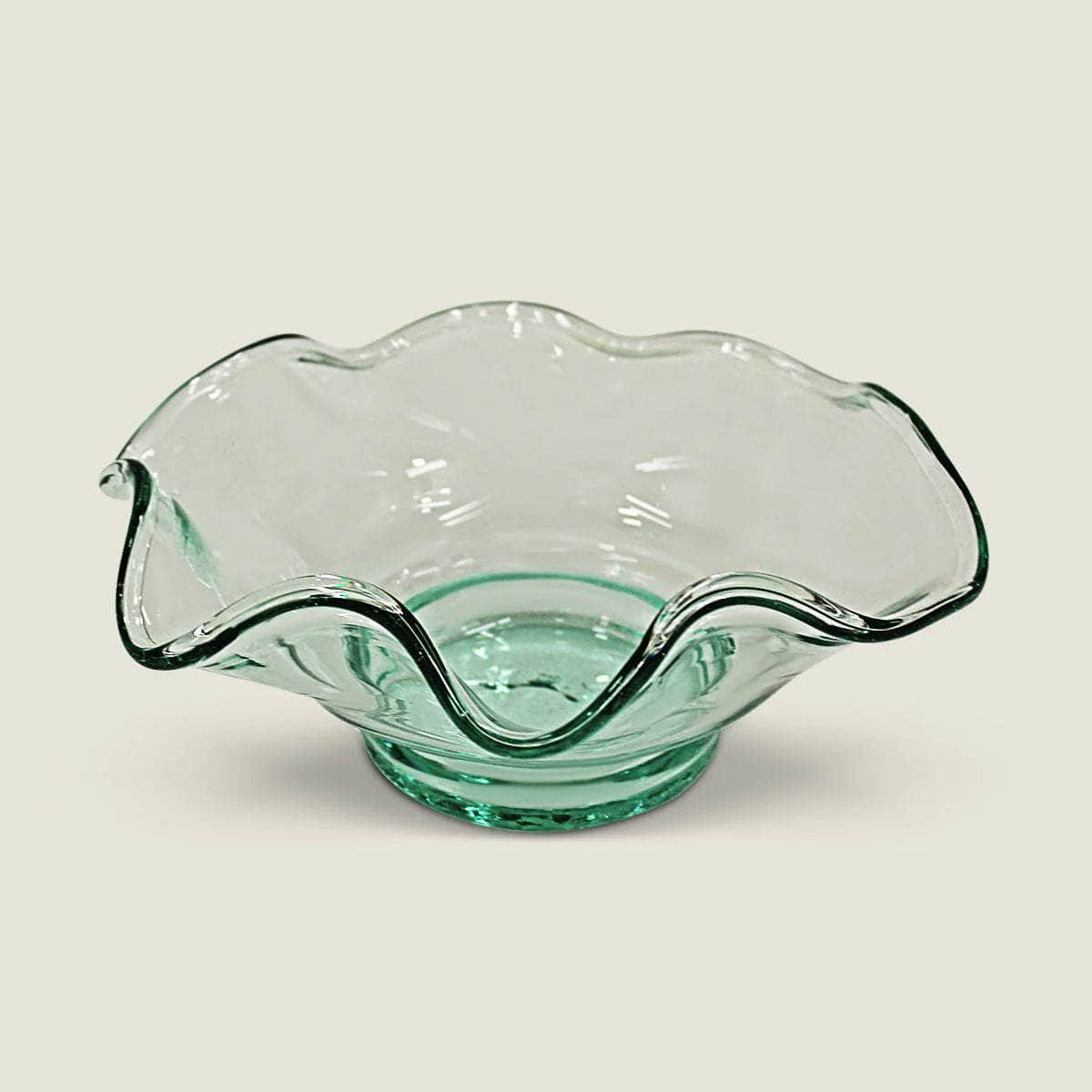 Sofia Handblown Glass Scalloped Bowl (Large)