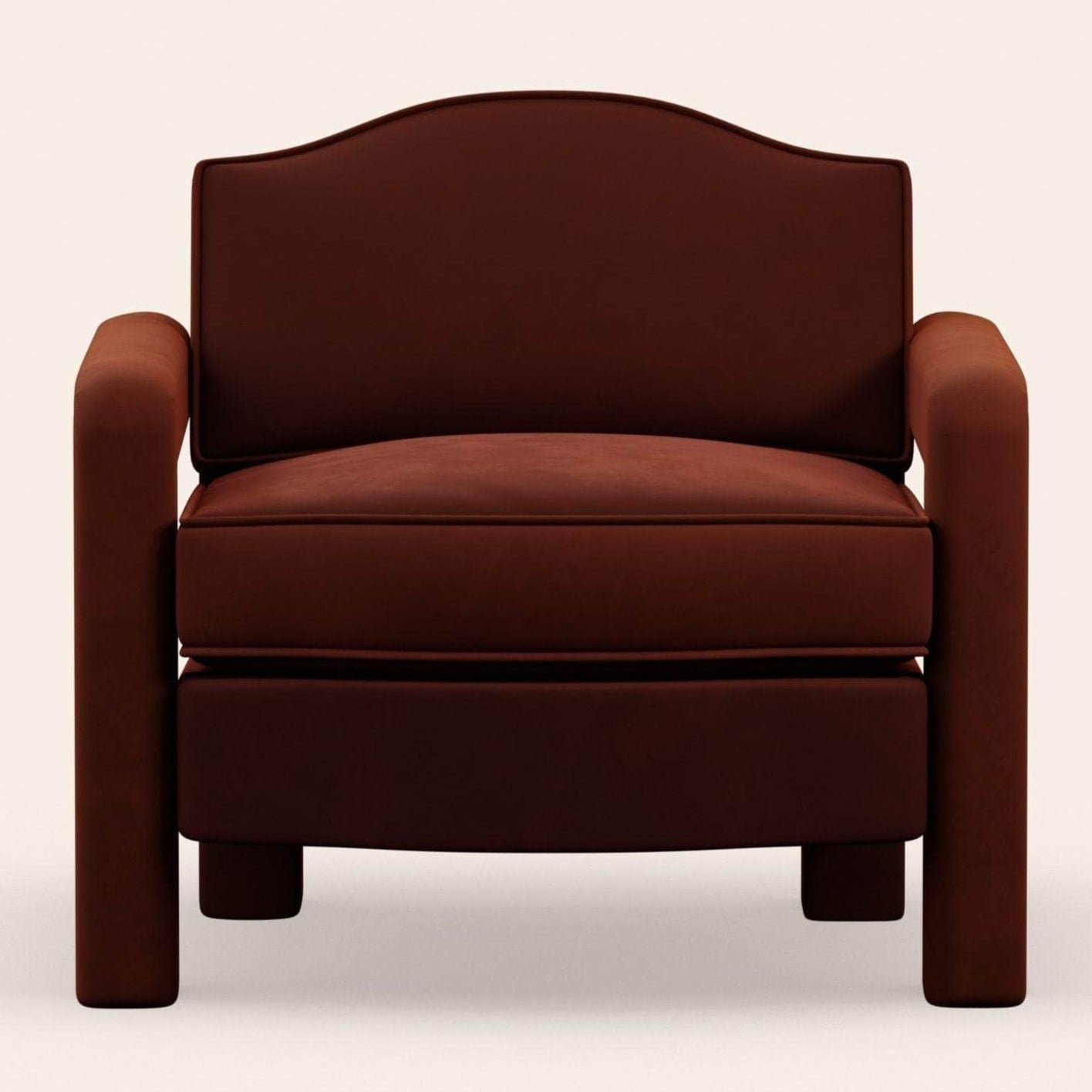 Elio Armchair, Cinnamon Velvet