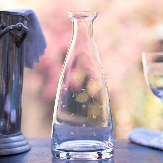 A Crystal Table Carafe with Stars Design