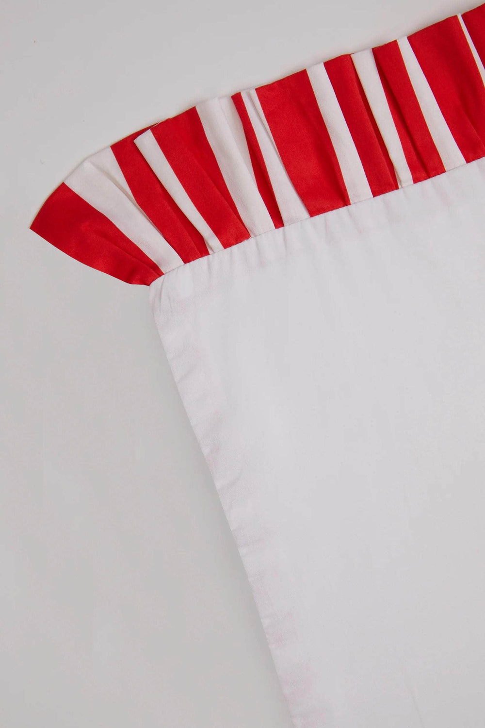 Red and White King Size Flat Sheet