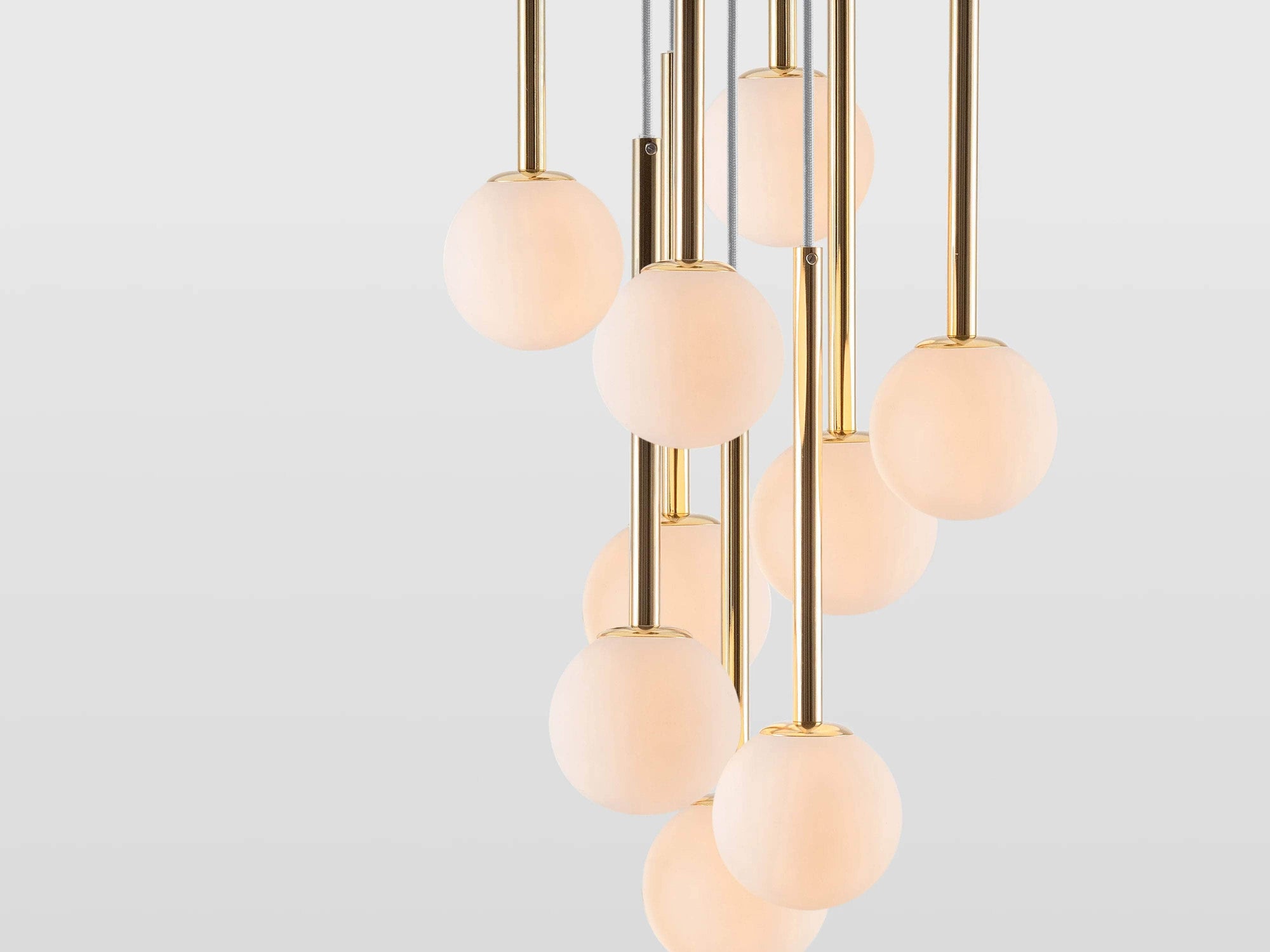 Brass cluster ceiling light