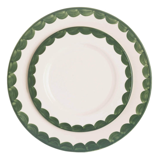 Green Scallop Side Plate