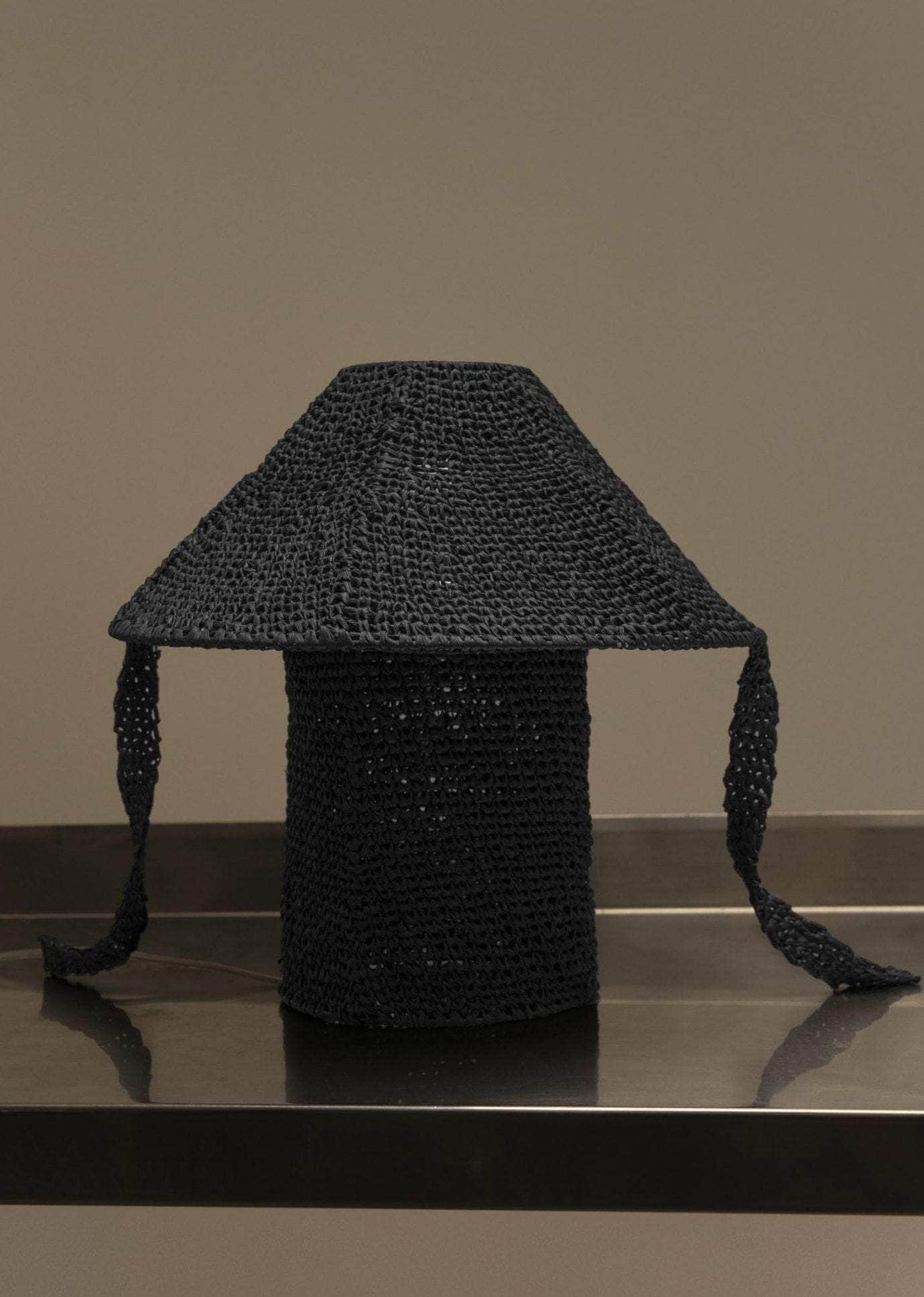 Black Crochet Lamp