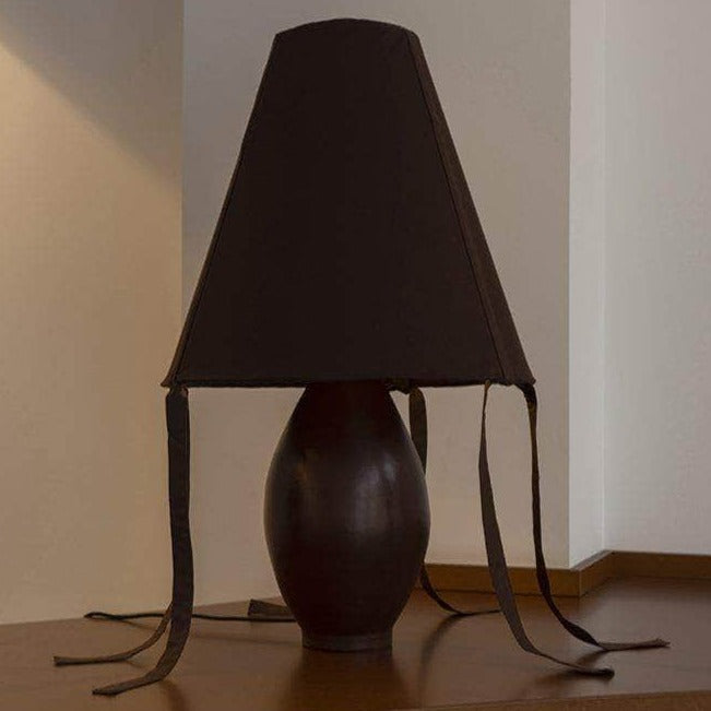 Brown Ceramic Large Lamp