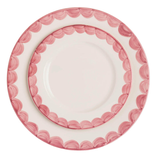 Pink Scallop Dinner Plate