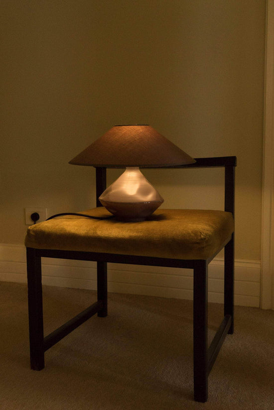 Brown Conical Glass Lamp