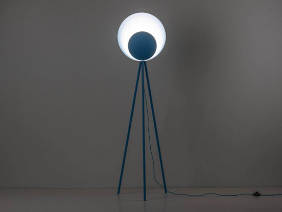 Pool blue diffuser floor lamp