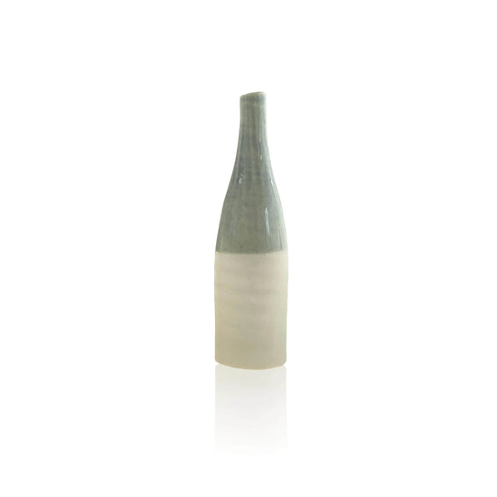 Ceramic Bottle Bud Vase - Light Blue