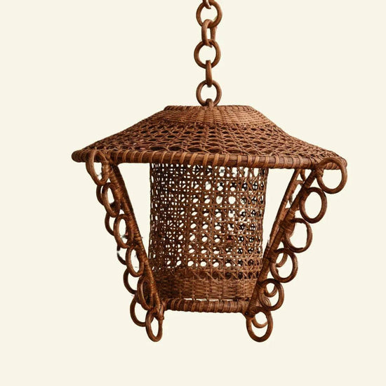 Retro Rattan Lantern/Pendant Shade