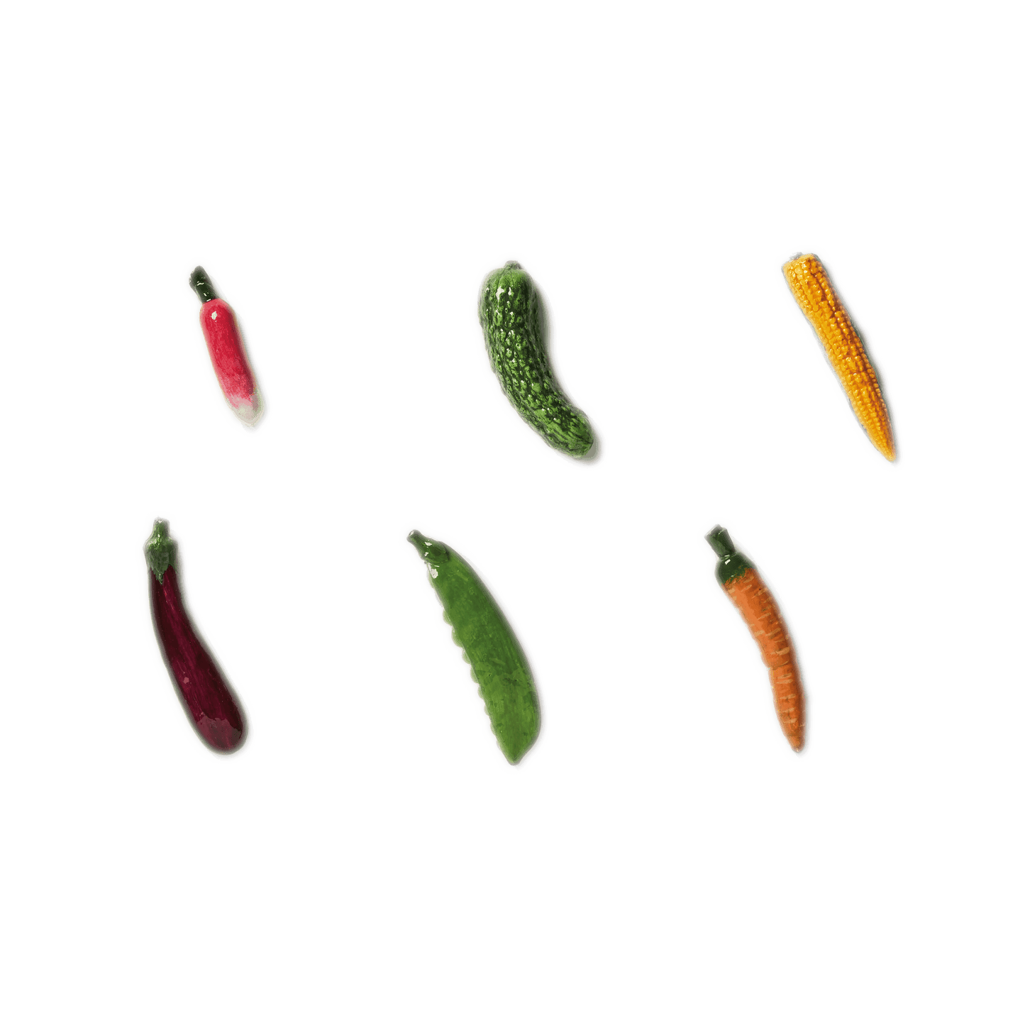 Vegetable Cutlery Rests, Set of Six