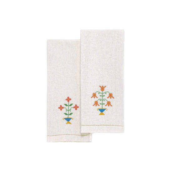 Load image into Gallery viewer, Ottoman Vase Guest Towel (Set of Two)
