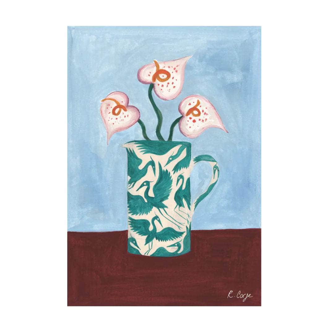 A2 - Herons on Jug 02 Print