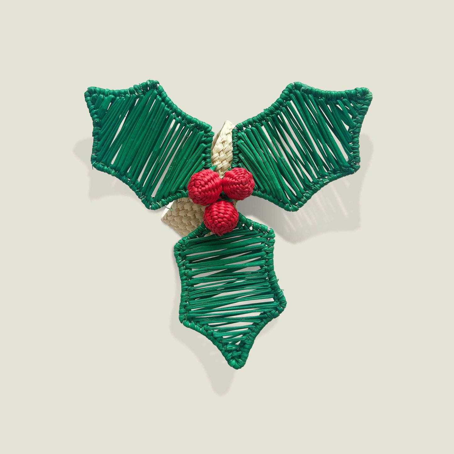 Palmito Woven Holly Napkin Rings Forest (Set of 4)