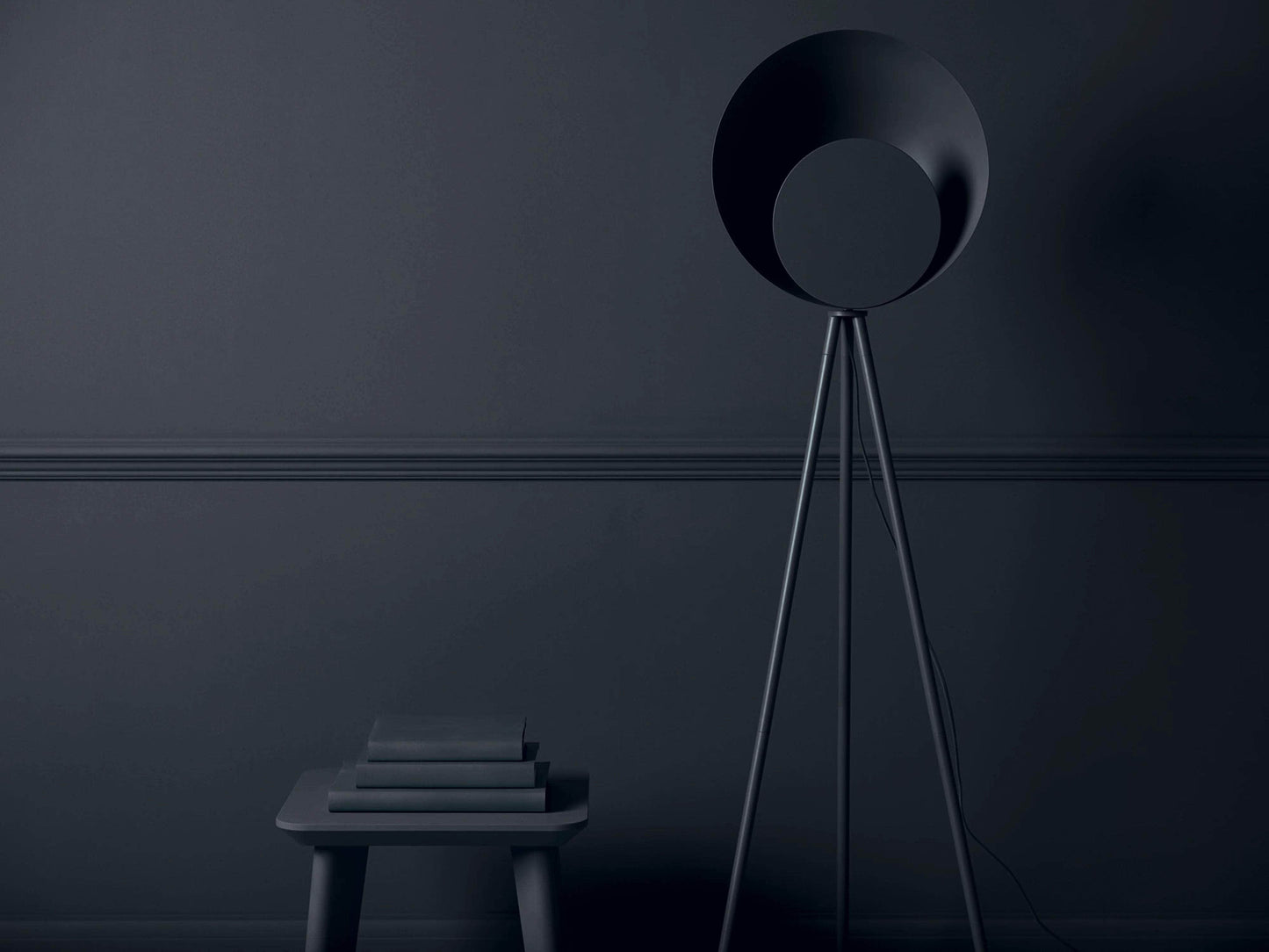 Charcoal grey diffuser floor lamp