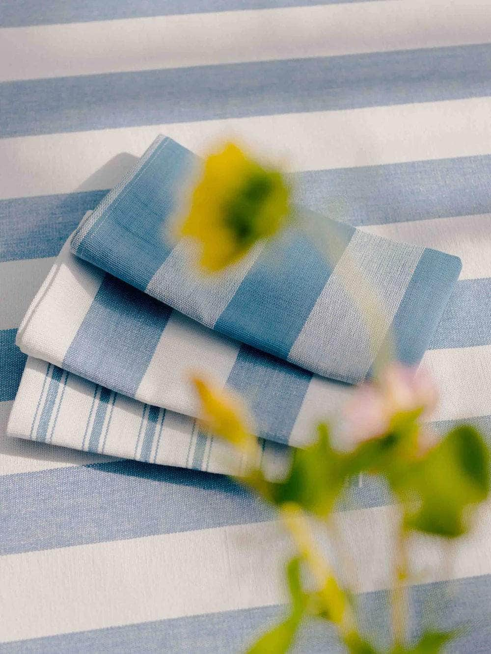 Cornflower Blue Stripe Napkins (Set of 2)