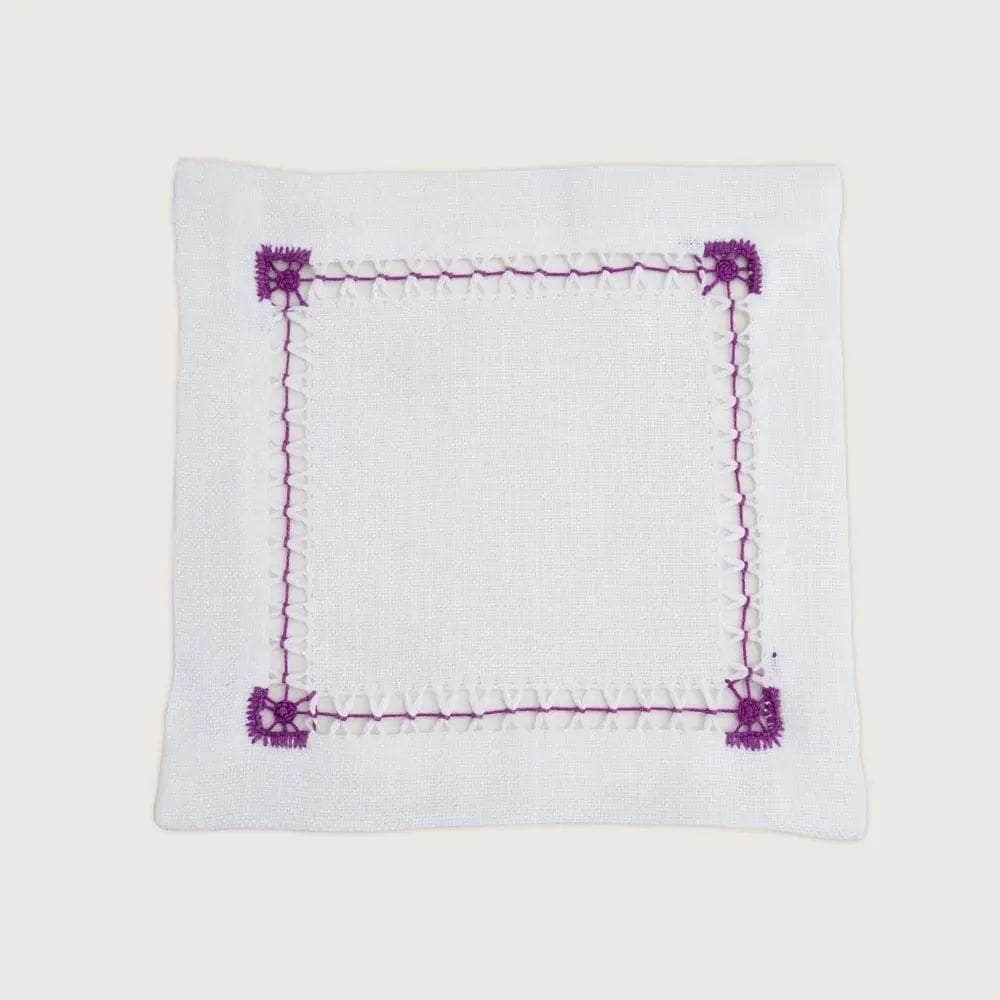 Embroidered Cocktail Napkins | Set of 4