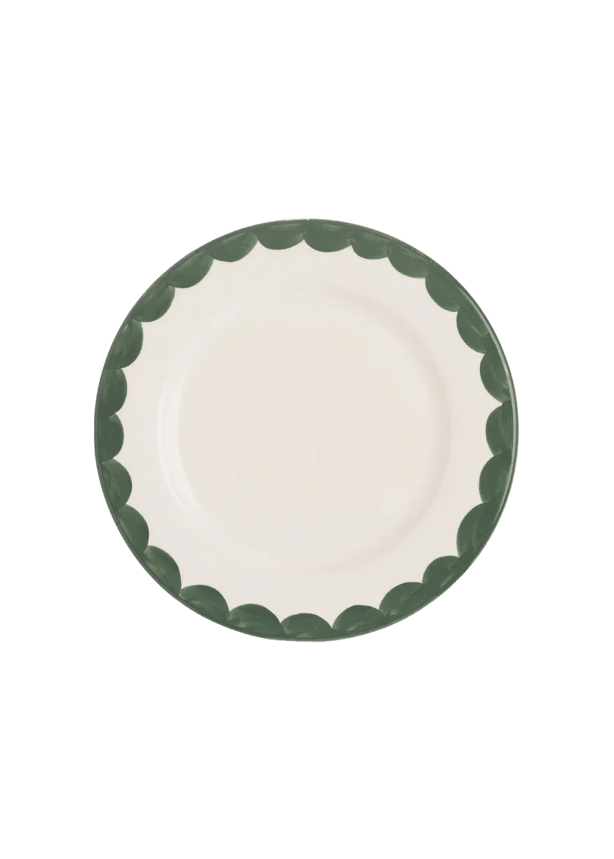 Green Scallop Side Plate