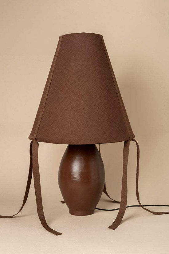 Brown Ceramic Large Lamp